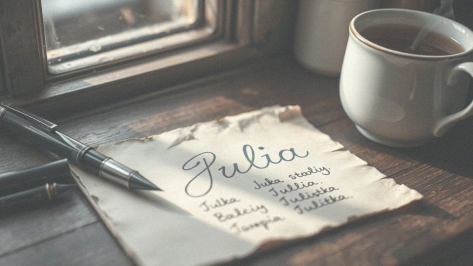 Jakie są zdrobnienia imienia Julia?